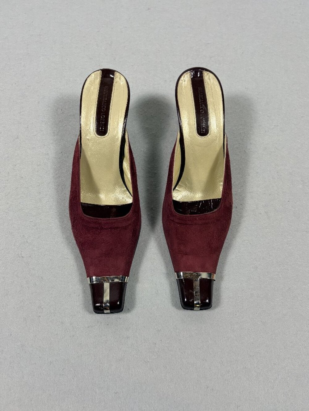 Gianmarco Lorenzi Women’s Suede Mules Size 9 – Hand Made in Italy